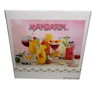Mandarin 500-Piece Puzzle Featuring Vibrant Cocktail Drinks & Fruits